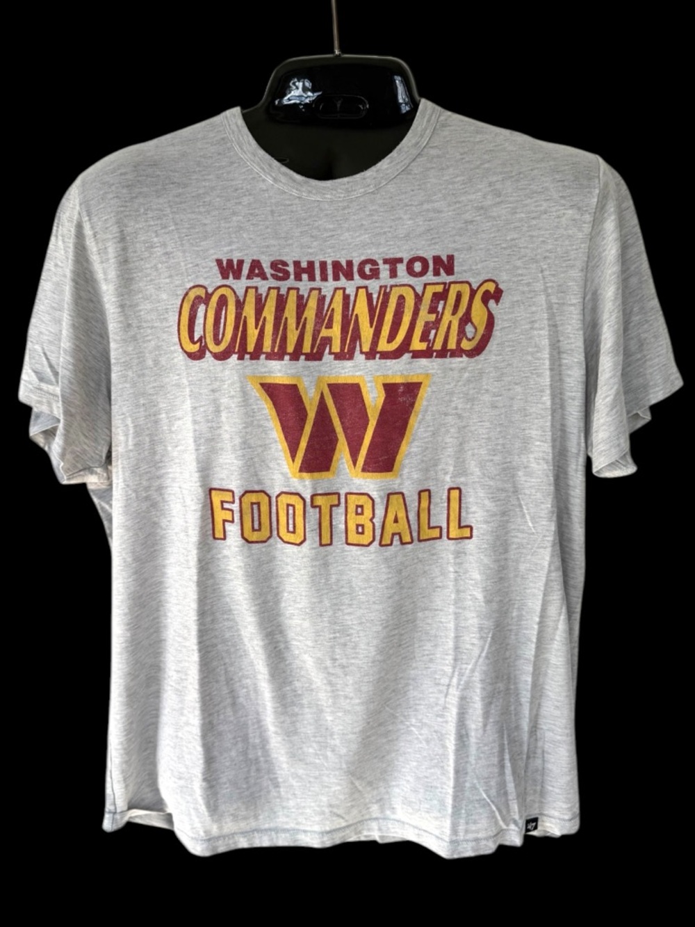 Washington Commanders NFL T Shirt ’47 Brand Gray Football Logo Men’s XXL